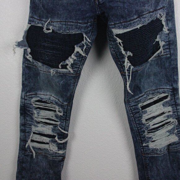 H & M, Divided Jeans, Men's 32 by 32, blue, MINIMAL USE - Picture 2 of 7